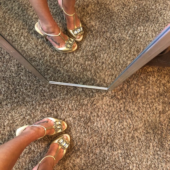 Vince Camuto Shoes - Vince Camuto Gold Blingy High Heels